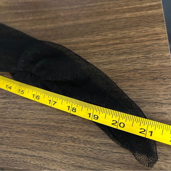 BCBGeneration Black Sheer Silk Mesh Sleeve Blouse S-M *Brand/Size Tag missing* - Picture 9 of 9